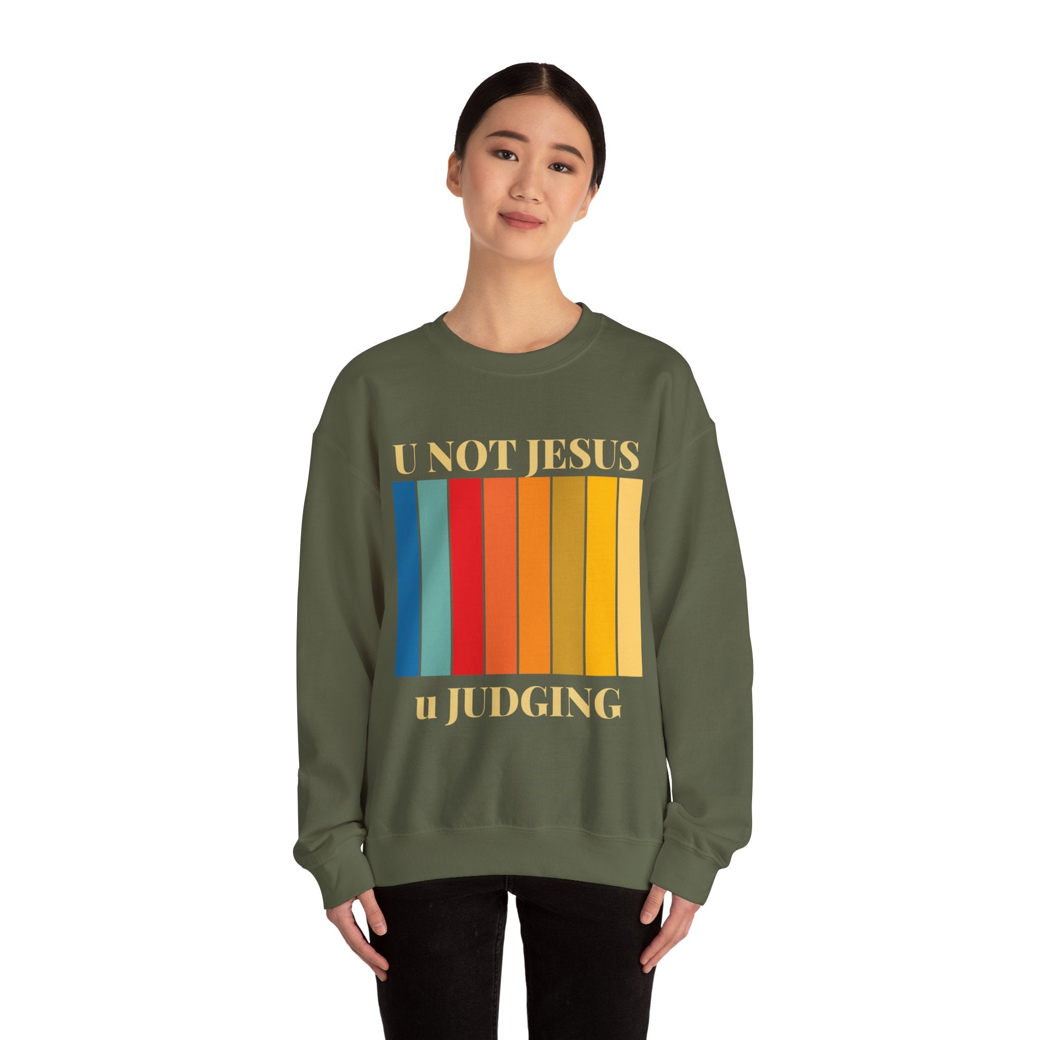 U NOT JESUS Unisex Crewneck Sweatshirt - Heavy Blend, Casual Comfort