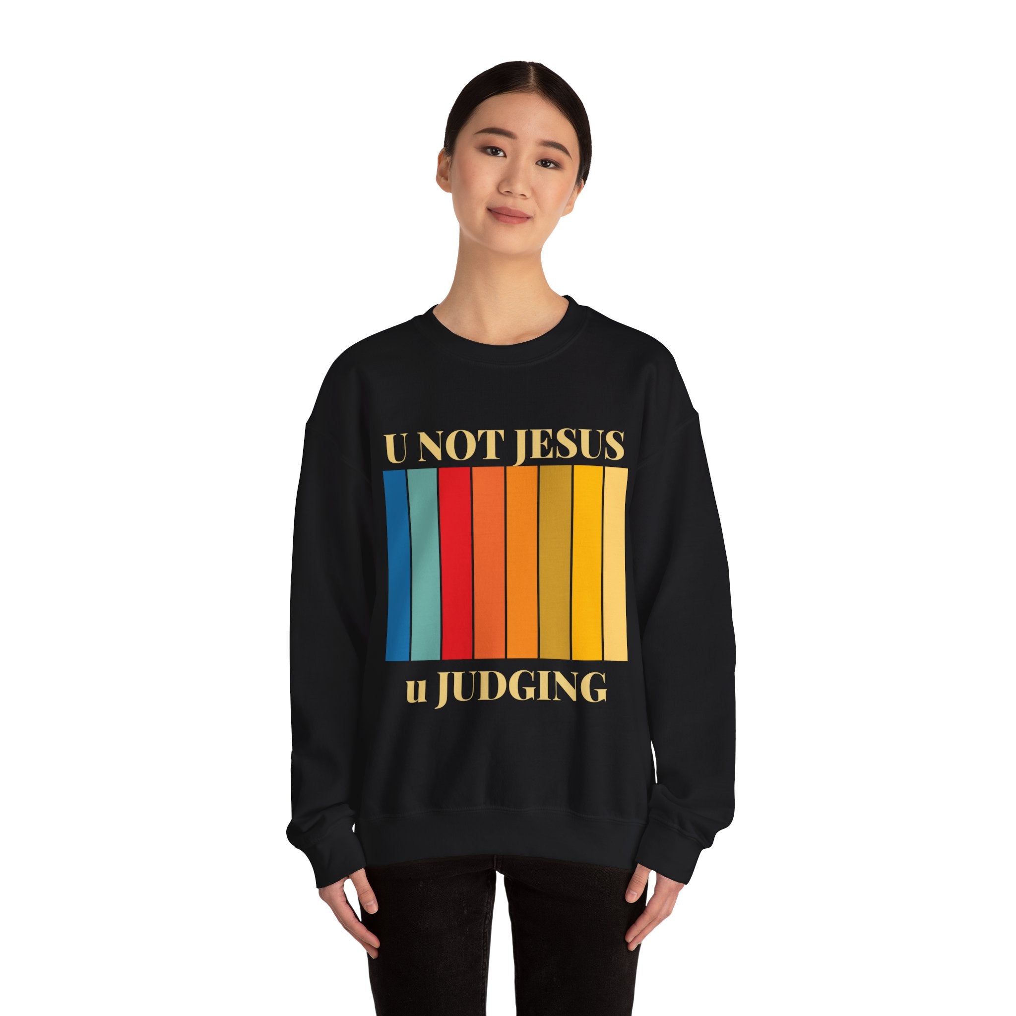 U NOT JESUS Unisex Crewneck Sweatshirt - Heavy Blend, Casual Comfort