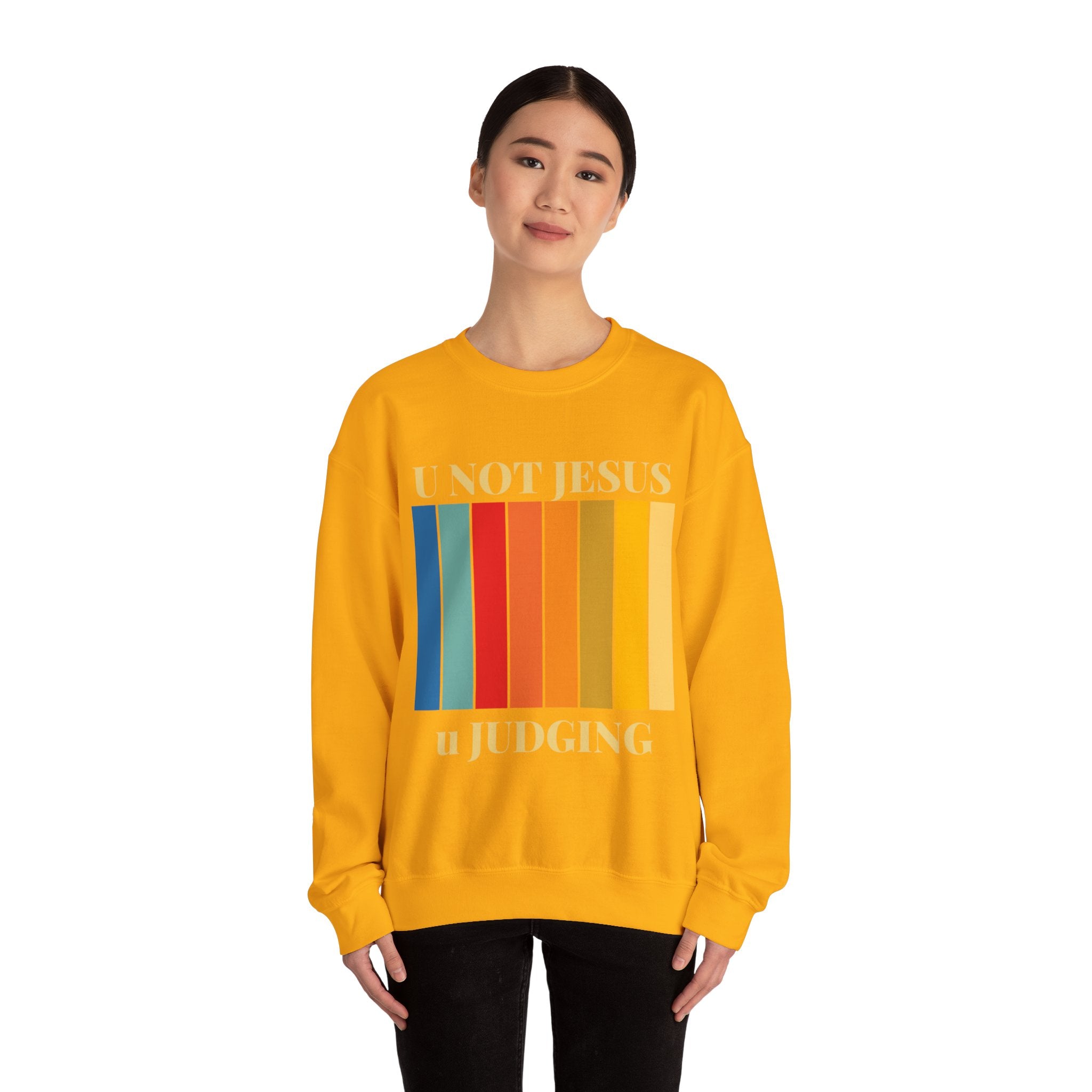 U NOT JESUS Unisex Crewneck Sweatshirt - Heavy Blend, Casual Comfort
