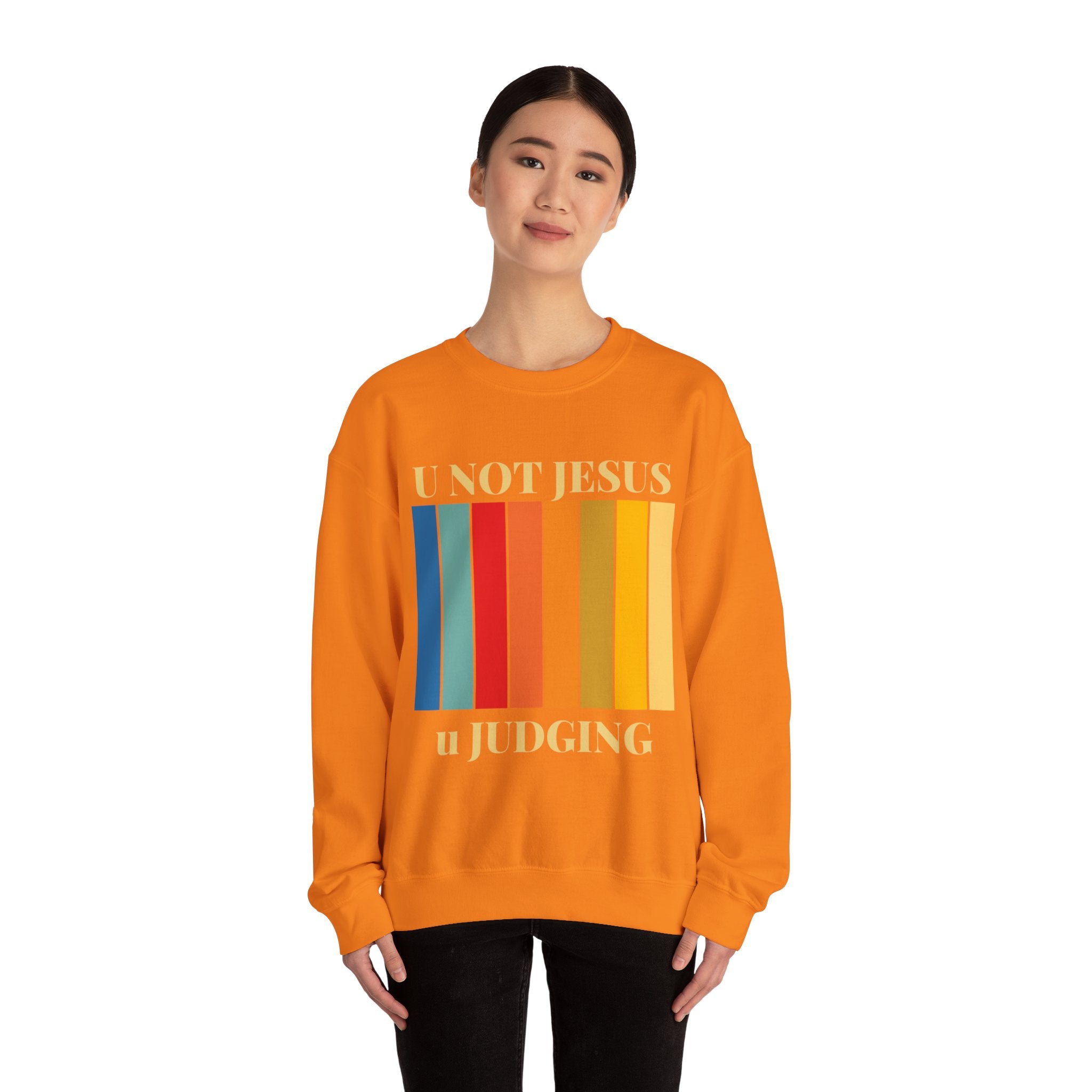 U NOT JESUS Unisex Crewneck Sweatshirt - Heavy Blend, Casual Comfort