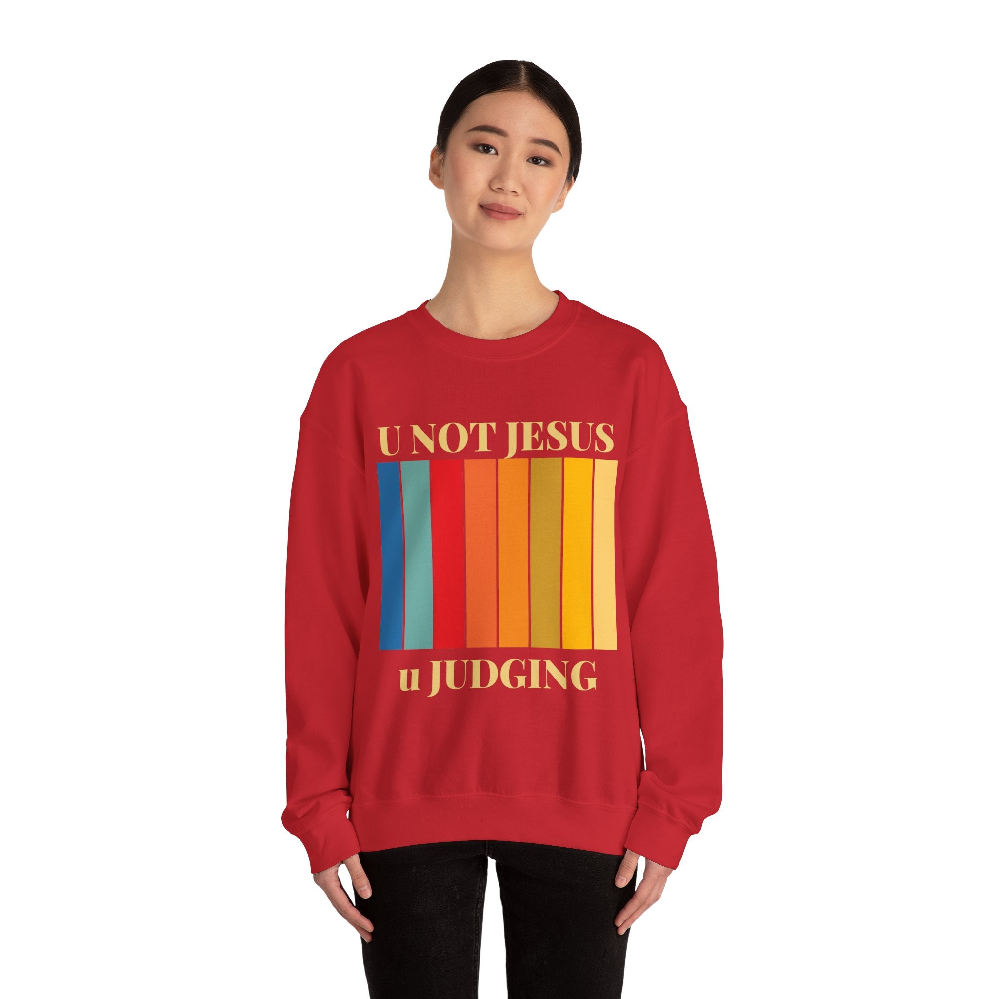 U NOT JESUS Unisex Crewneck Sweatshirt - Heavy Blend, Casual Comfort