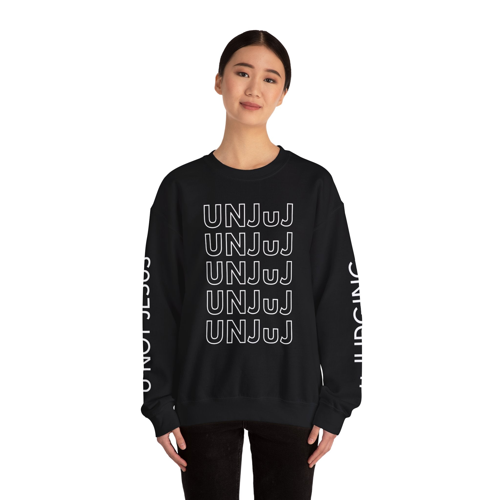 UNJUJ Acronym Bold Design, Unisex Crewneck Sweatshirt Perfect for Casual Outings & Celebrations